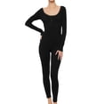 thumbnail image 2 of Seyurigaoka Women One Piece Yoga Jumpsuit Ribbed Long Sleeve Sports Jumpsuit Bodycon High Waist Workout Outfits, 2 of 4
