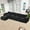 Black, variant on HUTWIFE Home Contemporary Reclining Sectional Modular Couch with Ottoman, Red