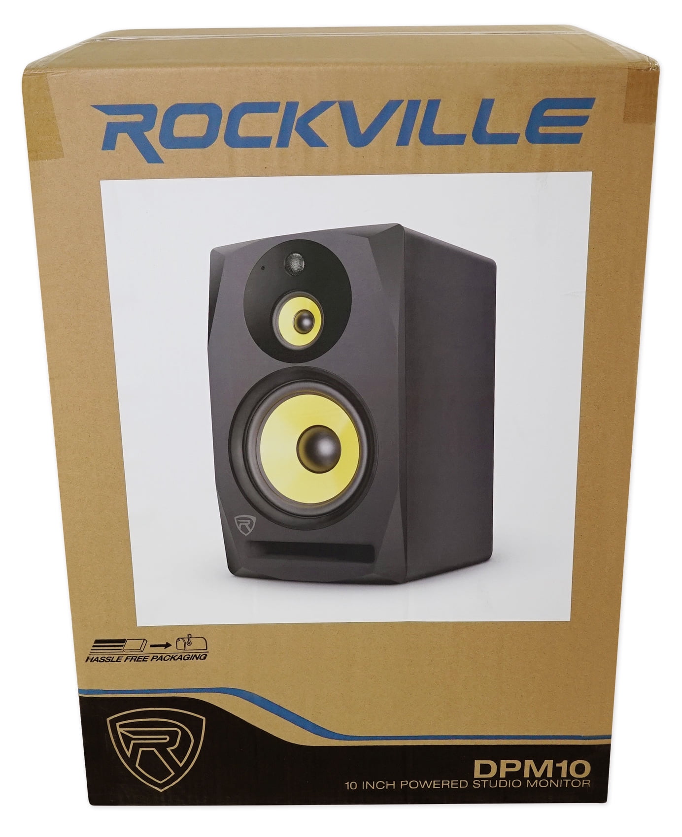 2 Rockville Dpm10b 10 800w Powered 3 Way Studio Monitors Speakers Full Range Walmart Com Walmart Com