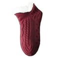 thumbnail image 4 of BLTIBY Kids Slipper Sock Boy Girl Chunky Knit Non Slip Socks Cosy Soft Fuzzy Warm Child Thermal Toddler Winter Socks Home Bed Socks Thick Fleece lined Stockings Wine 3-4 Years, 4 of 9