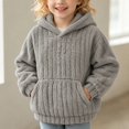thumbnail image 6 of JZEJING Girls Hoodies Size 10-12 Solid Color Fleece Hooded Top Fall Winter Long Sleeve Pullover Sweatshirt with Pocket 2026, 6 of 9