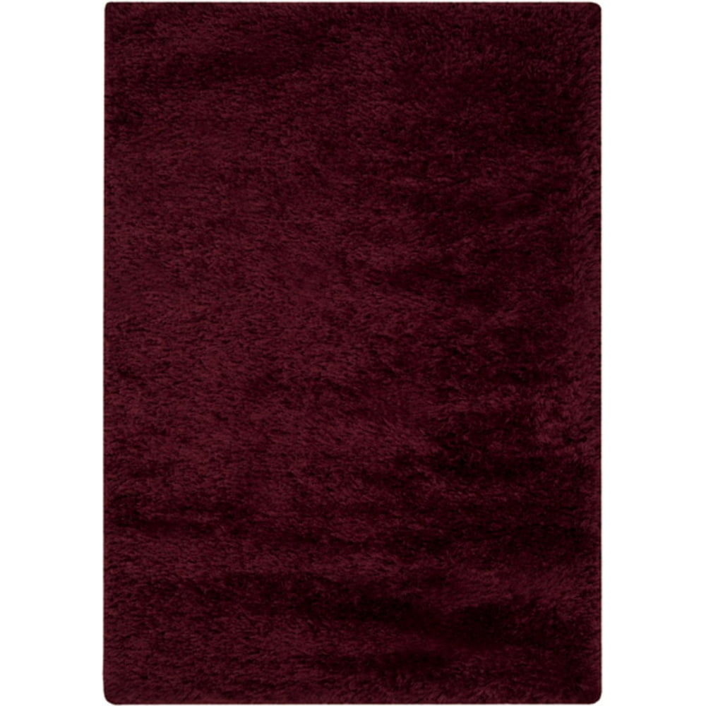 8' x 10' Modest Truth Burgundy Wine Ultra Plush Hand Woven Wool Area
