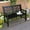 Black, variant on Outsunny 43.25" Outdoor Garden Bench, Wooden Bench, Poplar Slatted Frame Furniture for Patio, Park, Porch, Lawn, Yard, Deck, Black