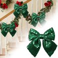 thumbnail image 7 of Xingjin Glitter Bow Ornaments, Christmas Tree Bows With Hollow-Out Design, Holiday Wreath Accent For Xmas Tree And Party Decor, 7 of 7