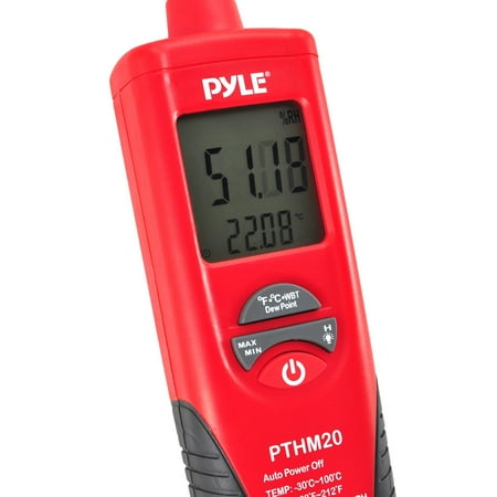 PYLE-METERS PTHM20 - Temperature and Humidity Meter With Dew Point and Wet Bulb Temperature