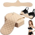 thumbnail image 2 of 15 Pack Cotton Boob Bra Towel Breast Sweat Liners, Reusable Underboob Absorber Pads for Women White Beige Black, 2 of 7