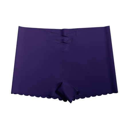 MZXELPRJD Womens Underwear Women s Briefs Female Non Pants Female Ice Silk Buttocks Lady Panties Panties for Women Pack Blue L