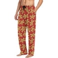 thumbnail image 5 of Top-kevin Christmas Gingerbread Man Men's Pajama Pants Super Soft Straight-Fit Lightweight Pajama Bottoms with Pockets Drawstring, 5 of 13