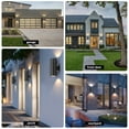 thumbnail image 6 of GEYANG Modern Outdoor Wall Light with Dusk to Dawn Sensor, Exterior Light Fixture Wall Mount Waterproof Anti-Rust Cylinder, Up and Down 2 Lights Black Sconces for Porch Patio House Outside Entryway, 6 of 7