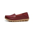 thumbnail image 4 of Fangasis Womens Casual Shoes Fashion Loafers Slip On Flats Driving Lightweight Nurse Shoe Wine Red 8, 4 of 5