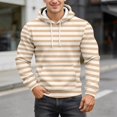 thumbnail image 2 of oqasdz Mens Sweatshirt Warm Long Sleeve Knit Hoodie with Striped Pattern Work Streetwear Comfort Cozy Casual Outdoor, 2 of 4