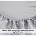 thumbnail image 4 of - Embroidery 3-Piece Bed Sheet Set with Deep Pocket Fitted Sheet \u2013 Ultra Soft Brushed Microfiber Bed Sheets, Wrinkle, Fade and Stain Resistant (Twin, Sliver), 4 of 6