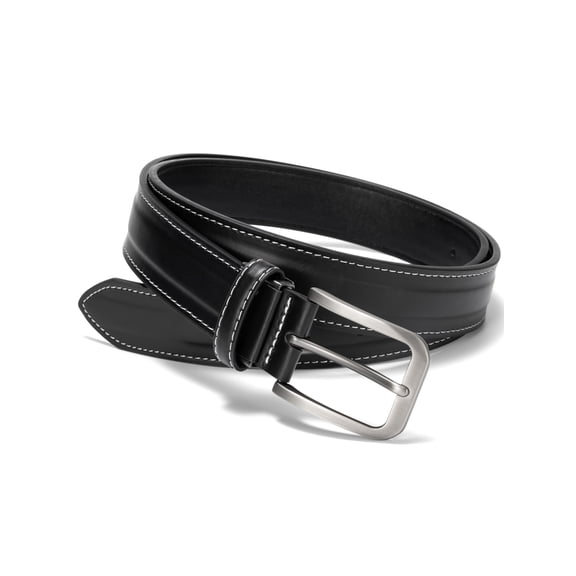 Maikun Men's Belts Black Vintage Crazy Horse Leather Belt Removable Buckle Adjustable Length