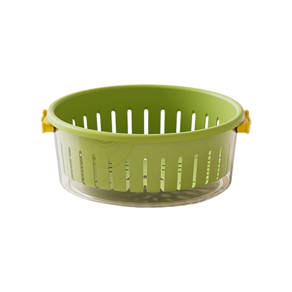 Yhmxh 2-in-1 Fruit Vegetable Washing Basket with Drain Bowl, BPA-Free Plastic Colander Strainer with Handles, Kitchen Food Washing Drainer for Veggies, Berries, Pasta, Salad