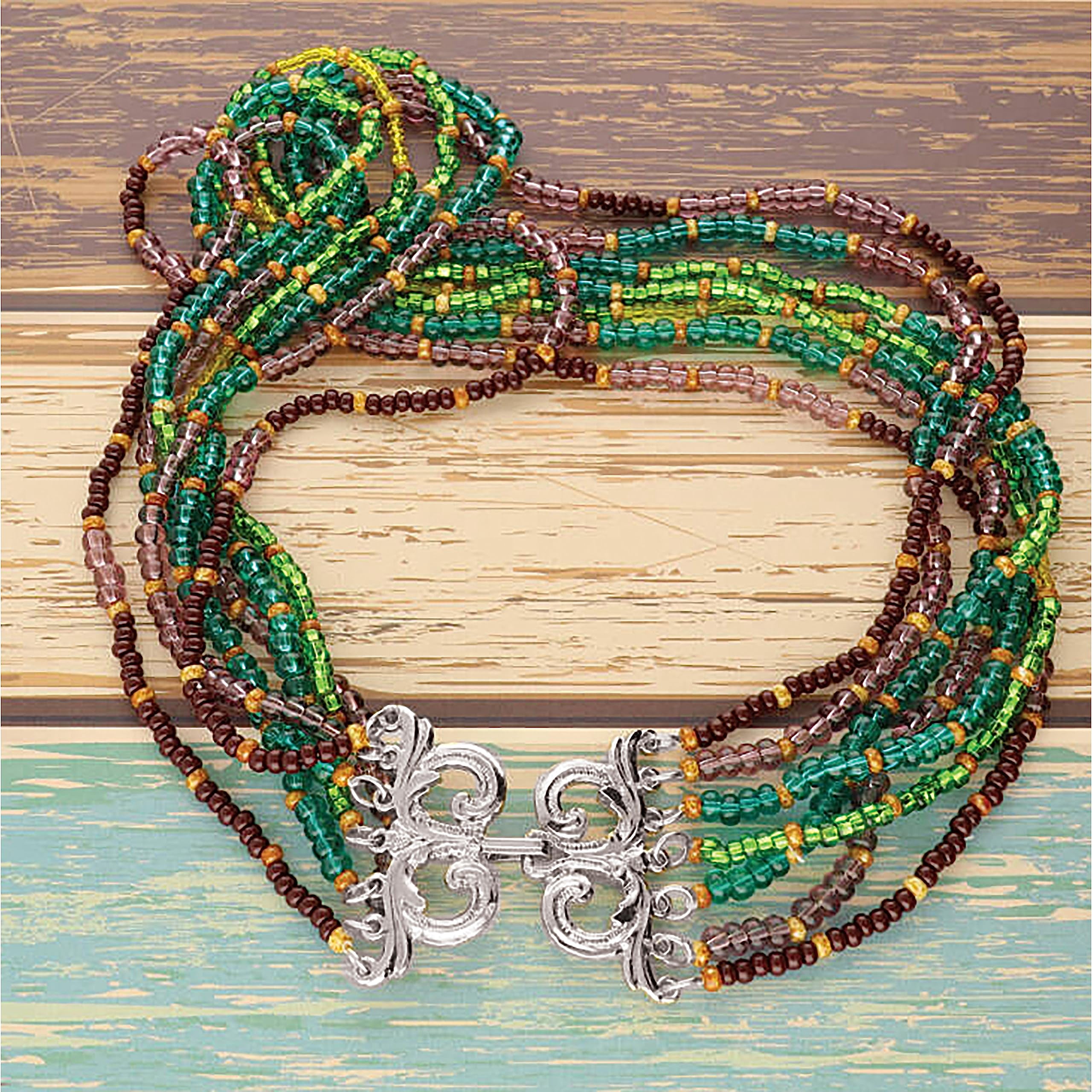 The Beadsmith Lobster Claw Clasp - Silver Color, 43 x 34 mm, for 7 Strand Designs, 1pc