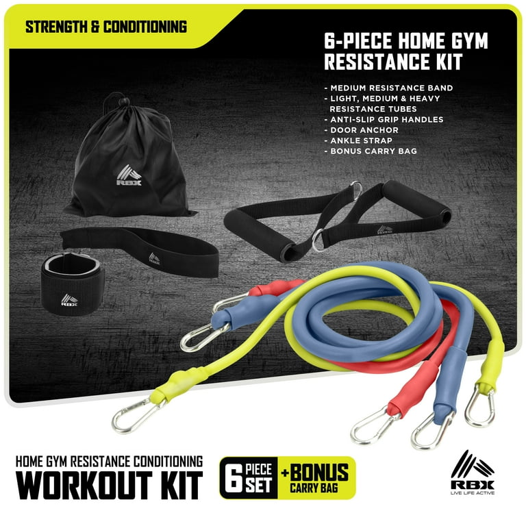 RBX Piece Home Gym Resistance Kit Light, Medium, Heavy