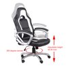 CNMODLE Heated 6 Vibrating Armchair PU Leather Office Massage Chair Race Car Seat Chair Height Adjustable Ergonomic Armchair