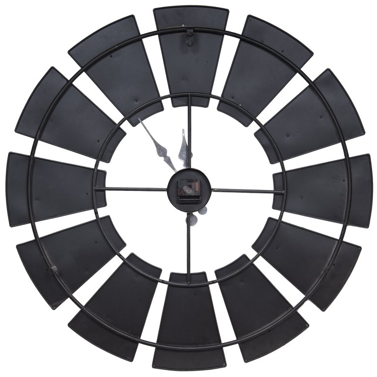 Gallery Solutions Oversized Windmill Wall Clock, Metal and Wood