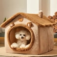 thumbnail image 2 of Foldable Dog House Kennel Bed Mat For Small Medium Dogs Cats Winter Warm Cat Bed Nest Pet Products Basket Pets Puppy Cave Sofa ShopWise Round, 2 of 20