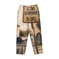 thumbnail image 4 of Daiia Rustic French Signpost Women's Sleep Pant with Pockets and Drawstring,Pajama Pants-Large, 4 of 9