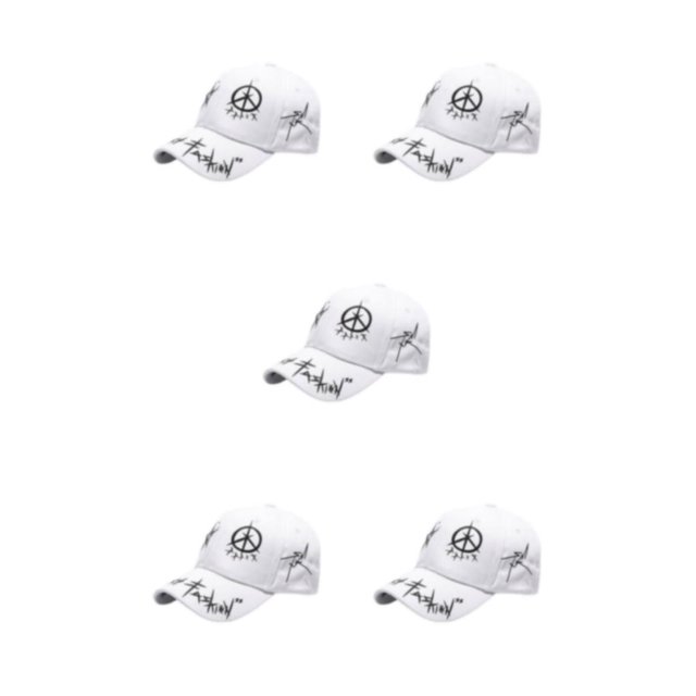 fastboy 1/2/3/5 Beach And Outdoor Activities Unisex Baseball Cap Stylish And Practical white 5PCS