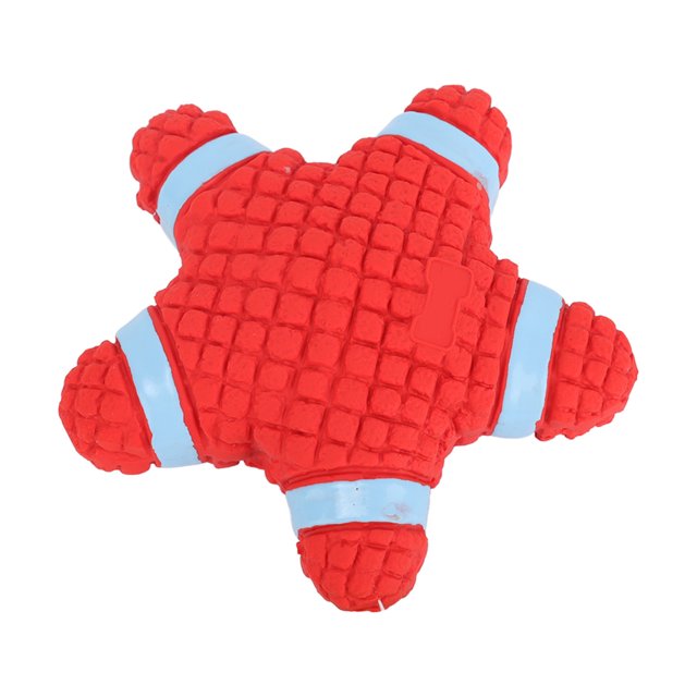 Juguetes chirriantes para perros, juguete resistente y duradero para perros, estrella de mar roja, juguetes para masticar cachorros para entrenamiento, limpieza de dientes