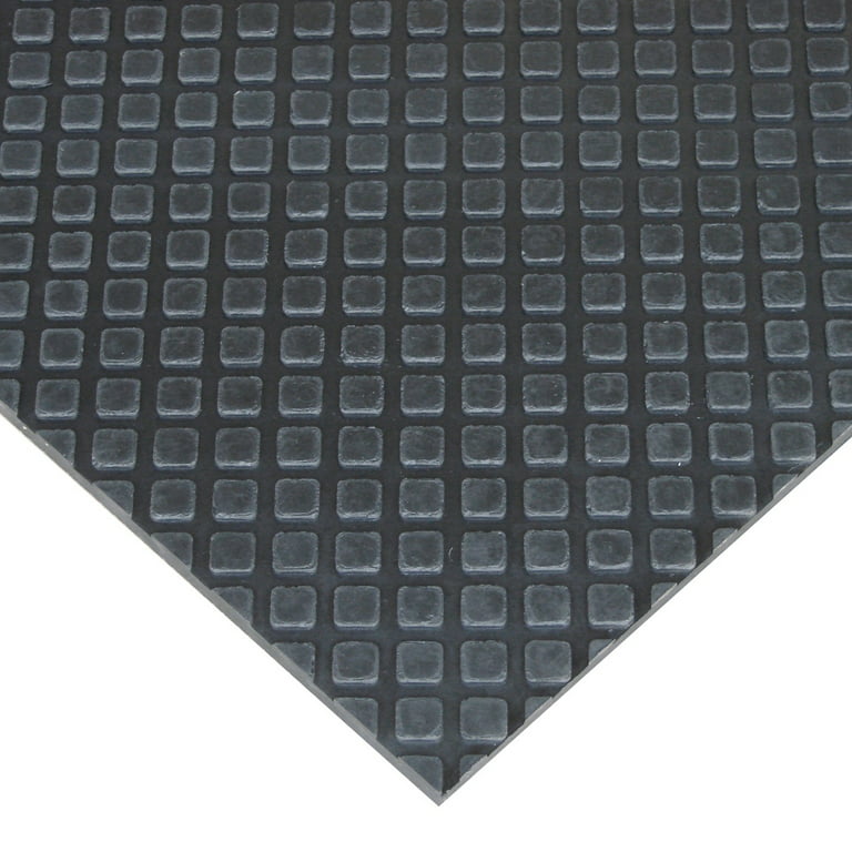 Rubber-Cal Maxx-Tuff Rubber Mat - Heavy Duty Rubber Floor Protection Mat  - Black in color - 1/2 in x 3 ft x 4 ft