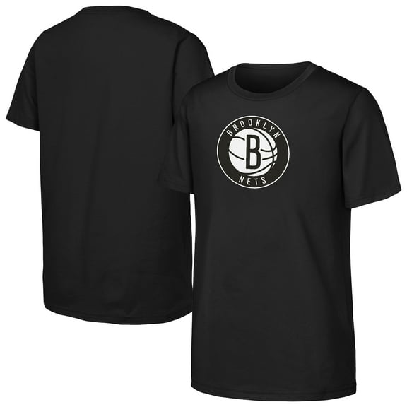 Youth Outerstuff  Black Brooklyn Nets Primary Logo T-Shirt