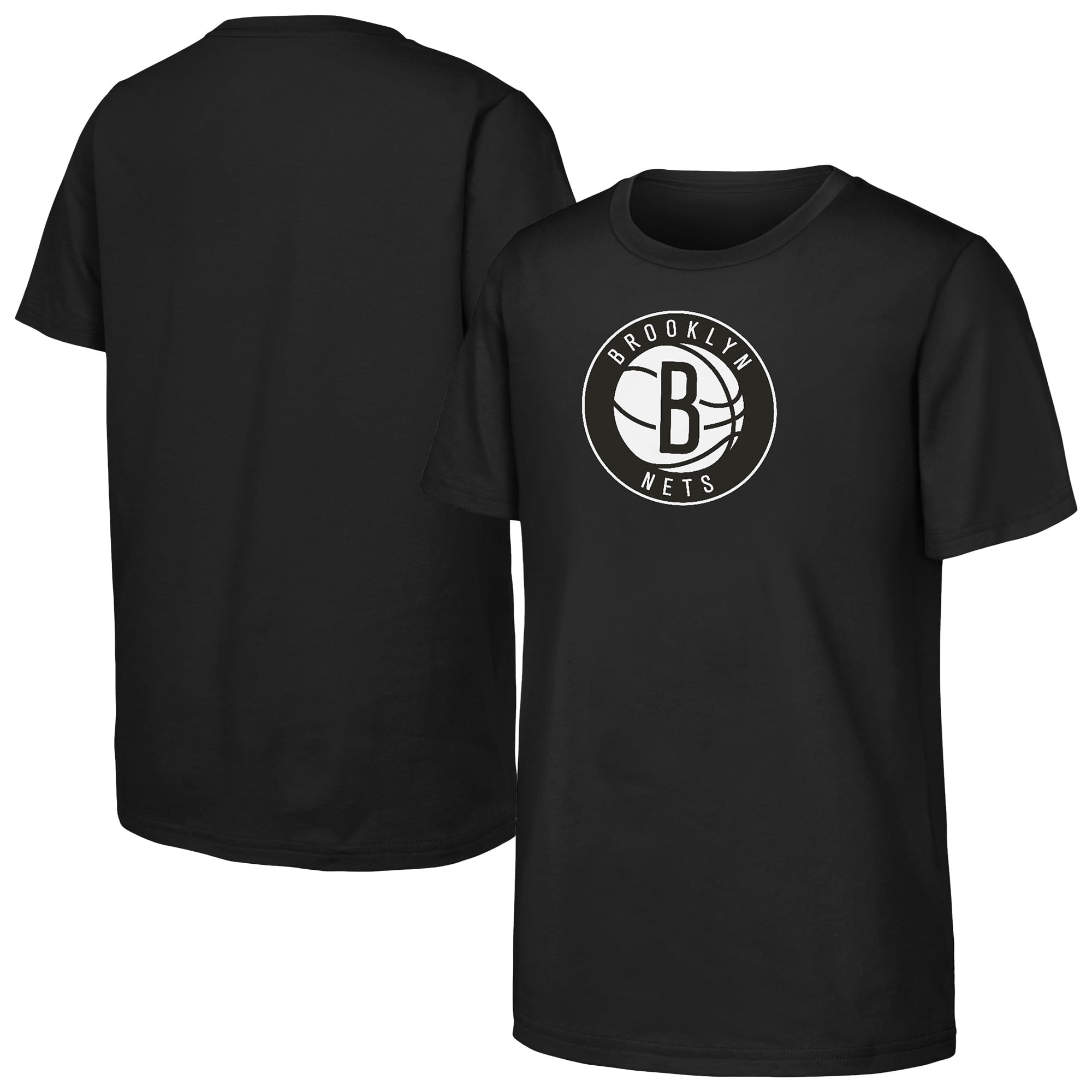 Youth Outerstuff Black Brooklyn Nets Primary Logo T-Shirt