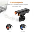 thumbnail image 3 of Faros delanteros para bicicleta con carga USB dual T6, de aleación de aluminio de alta capacidad, alto brillo, recargables por USB, 4 modos, potente luz LED frontal, aptos para cualquier bicicleta de, 3 of 5