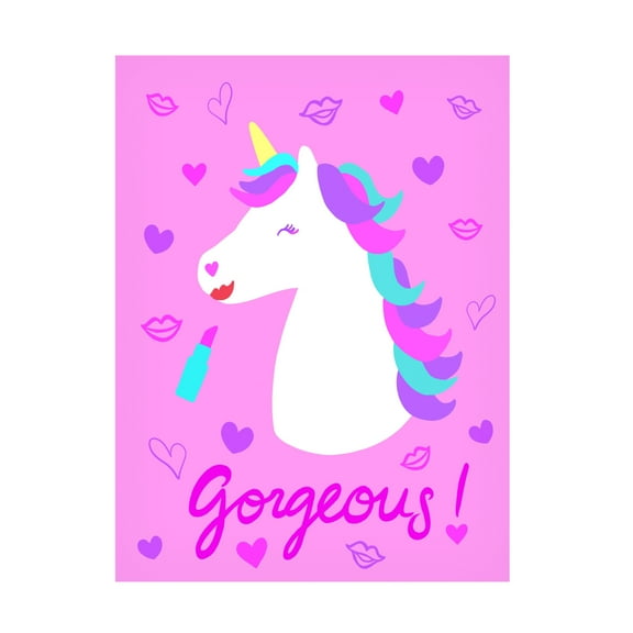 Canvas Wall Art - Alvina Kwong 'Unicorn Gorgeous' Wall Art for Living Room, Bedroom, or Office Décor by Trademark Fine Art - 14 x 19 Inches