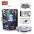 thumbnail image 4 of 12oz Coffee Tumblers Dark Blue Christmas Santa Pattern Stainless Steel Vacuum Insulated Travel Tumbler Coffee Cups Mug with Lid and Straw with Cleaning Brush for Cold & Hot Drinks, 4 of 5