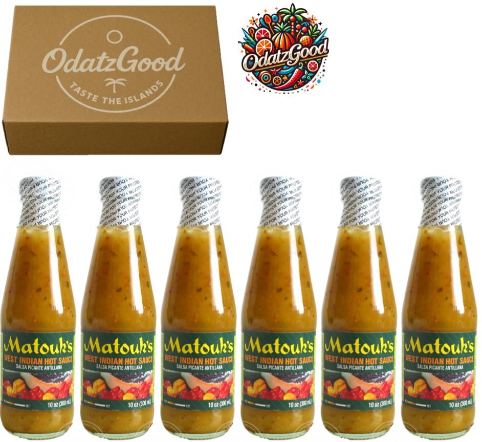 Matouk's West Indian Hot Sauce 10oz (300ml) 6-Pack – Product of Trinidad & Tobago – Curated & Packaged by ODatzGood