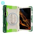 thumbnail image 2 of Case for Samsung Galaxy Tab S9 Plus / Tab S8 Plus / Tab S7 Plus / Tab S7 FE 12.4 inch, Shockproof Case with [Hidden Kickstand] [Hand Strap] Kids Friendly Protective Tablet Cover, Green, 2 of 8