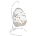 thumbnail image 2 of C-Shape Base Hanging Chair Hammock Stand - Powder Coated Construction for Egg Chair and Indoor/Outdoor Hammock Chairs, X-Large (White), 2 of 7