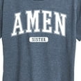 thumbnail image 3 of Instant Message - Collegiate Amen - Women's Short Sleeve Graphic T-Shirt, 3 of 6