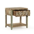thumbnail image 3 of World Interiors Cordoba Reclaimed Teak Wood Night Stand in Teal Blue/Natural, 3 of 6