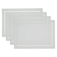 thumbnail image 3 of Saro Lifestyle Table Placemats With Laser-Cut Hemstitch Design (Set of 4) White, 3 of 5