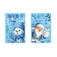 thumbnail image 2 of LQPWZU Christmas Santa Snowman Window Clings Christmas Blue Wonderland Window Stickers Decal for Glass Classroom Home Winter Christmas Party Decor, 2 of 6
