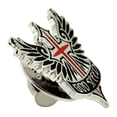 thumbnail image 4 of PinMart's God Speed Cross Angel Wings Biker Enamel Lapel Pin, 4 of 4