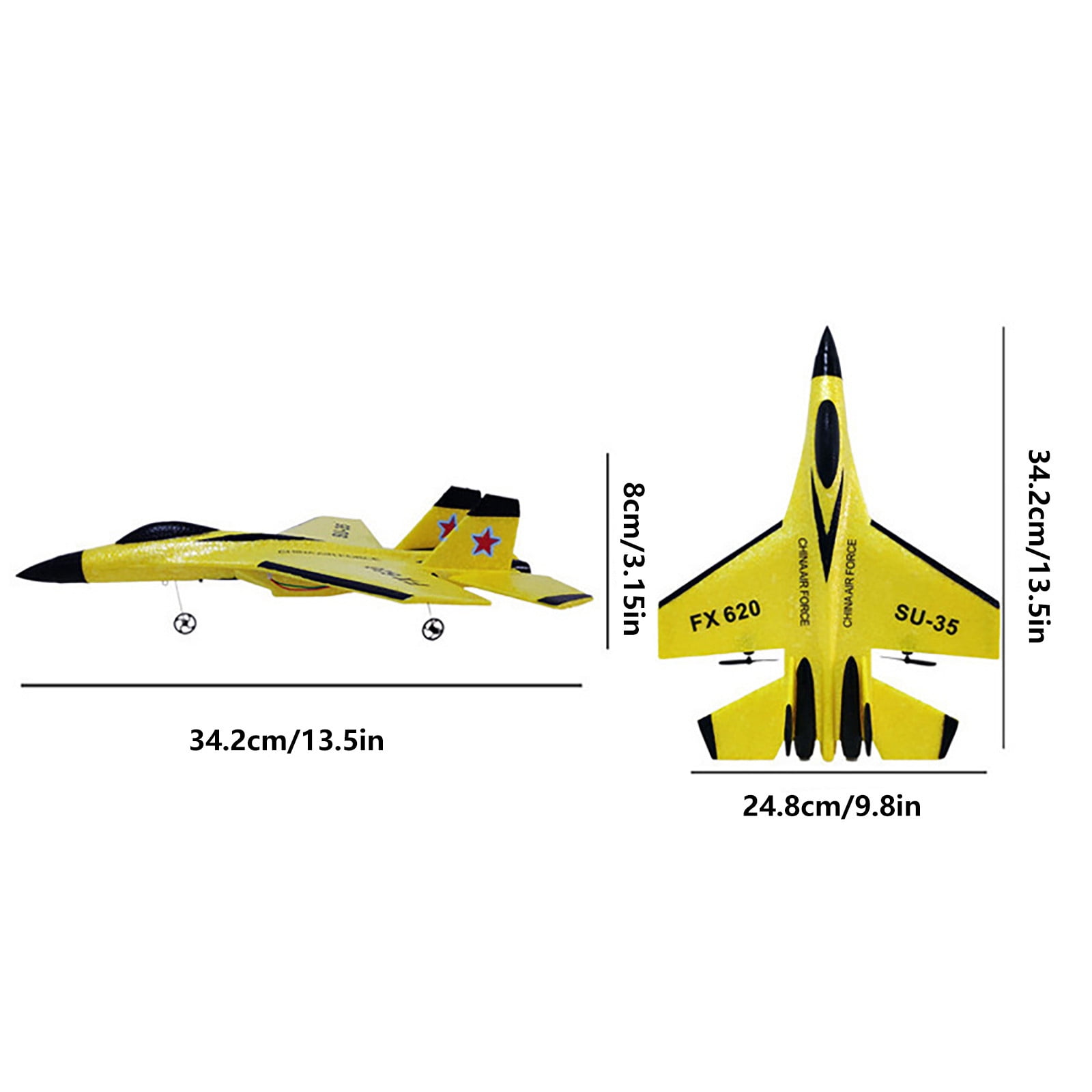 Hohaski RC Plane with Lights Toys 2025 2.4GHz RC Fighter Model Toys Foam RC Glider AircraftGift Remote Control Airplane