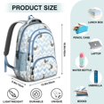thumbnail image 5 of Pug and Footprints Backpack for School,Cute School Bag,Schoolbag with Adjustable Shoulder Straps & Padded Back,16.9 Inch, 5 of 5