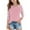 Pink, variant on LJEFF Girl 3/4 Sleeve T-Shirt, Spring Crew Neck Checkered Casual Casual Tops for Girls Pink Size 3
