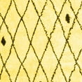 thumbnail image 1 of Ahgly Company Indoor Square Solid Yellow Modern Area Rugs, 7' Square, 1 of 4