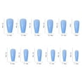 thumbnail image 4 of Press on Nails Kits Square Fake Nails Full Cover Artificial Fingernails Set Acrylic Tip Manicure Design 24 Color 12 Size, 4 of 8