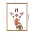 thumbnail image 5 of Kate and Laurel Framed Canvas Wall Art Print Giraffe by Madeline Jeppesen, 18 x 24 Sylvie Natural Frame, Whimsical, Animal Art for Wall Decor, 5 of 8