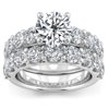 Pompeii Certified 6ct Diamond Engagement Wedding Ring Set 14K White Gold Lab Grown