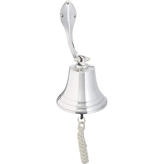 Hampton Nautical 3xglass-101 Chrome Hanging Harbor Bell 5.5" Nautical Home Decoration, 5 inch