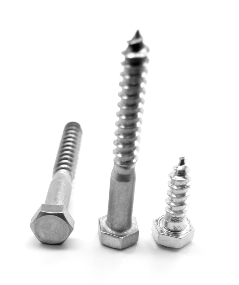 Qty 25 5/16-9 x 3" Hex Head Lag Bolt Screws 18-8 304 Stainless Steel 