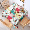 thumbnail image 2 of Pioneer Flower Floral Print Pattern Square Tablecloth, Waterproof Wipeable Spillproof Washable Table Cover for Home Kitchen Party Decor, 60"x60", 2 of 6